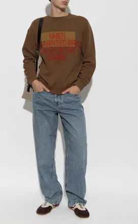 J.W.Anderson Sweatshirt With Embroidery, Mens, Brown