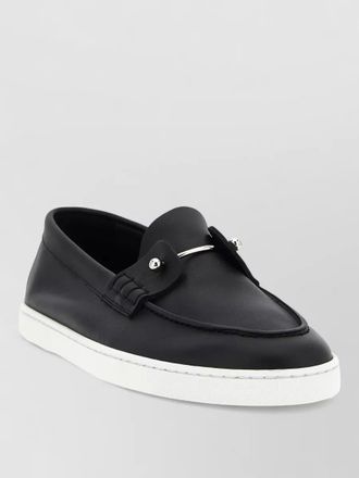 Christian Louboutin chambeliboat loafers round toe metal hardware