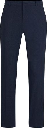 HUGO BOSS Mens P-Genius-J-CW-WG-241 Slim Fit Trousers in Blue - Size 32W/32L