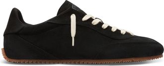 Axel Arigato Low-Profile Black Suede Sneakers with Textured Gum Sole