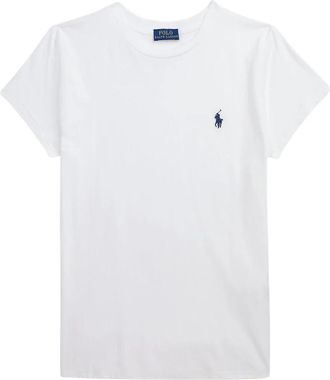 Polo Ralph Lauren T-shirt met ronde hals - Dames - T-shirts - Wit - XS - Katoen - Tops