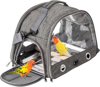 OEM Mochila Para Loros, Mochila Ligera Para Loros, Bolsa De Viaje Para Loros, Bolsa Para Loros, Bolsa De Viaje Port&aacute;til, Mochila Para P&aacute;jaros, Gris