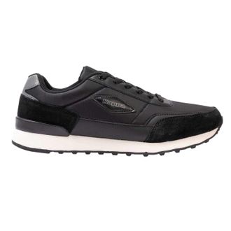 Kappa Heren Su&egrave;de Platte Sneakers (Zwart)
