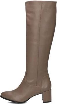 Notre-V Taupe Hoge Laarzen voor Stijlvolle Herfst - Dames - Hoge Laarzen - Bruin - 39 EU - Wol - Schoenen