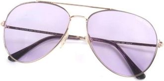Tom Ford Pre-owned Accessories, male, Purple, Size: ONE SIZE Pre-owned Two Bridges Teardrop Sunglasses
