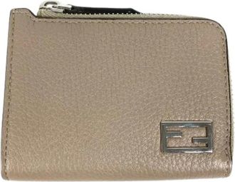 Fendi Pre-owned Wallets, unisex, Beige, Size: ONE SIZE Pre-owned Leather Wallet