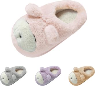 Generic 3D Animal Slippers Cute Winter Slippers For Girls Teddy Bear Ultra Soft Fuzzy Slipper Lovely Furry Ear Slipper Fleece Animal Sliders Indoor Plush Shoe