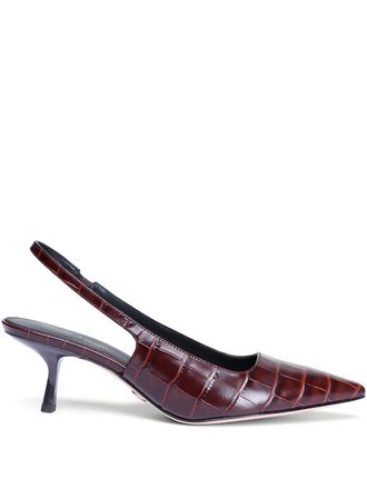 Veronica Beard pointed-toe slingback pumps - women - Calf Leather/Calf Leather/Calf Leather - 7 - Red