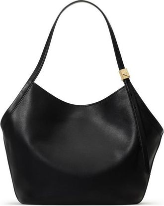 Kate Spade New York Deco Fine Grain Leather Tulip Tote in Black at Nordstrom