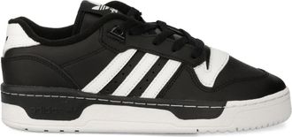 adidas Rivalry three-stripe low-top sneakers - women - Leather/Rubber/Fabric - 4.5 - Black