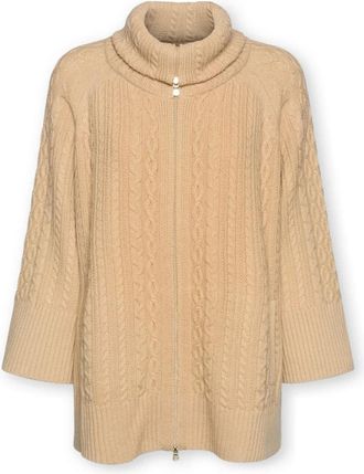 Elena Miro Sweatshirts - Dames - Vesten - Beige - 2XL - Wol - Truien & Vesten