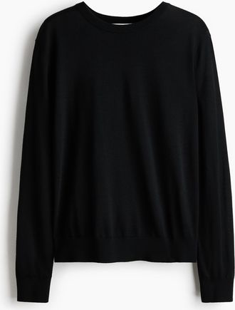 H&M Pullover aus Merinowolle - Schwarz