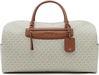 Michael Kors Jet Set Travel XL Weekender Duffel Bags Vanilla/Acorn : XL, Canvas