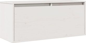 vidaXL Vidaxl - Armario de pared de madera maciza de pino blanco 80x30x35 cm