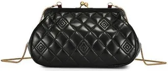 OLD TREND Petunia Small Quilted Leather Crossbody in Black at Nordstrom