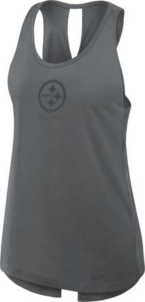 Nike Pittsburgh Steelers Established Nike Womens Dri-FIT NFL Tank Top in Grey | 01D50AI7L-2JF