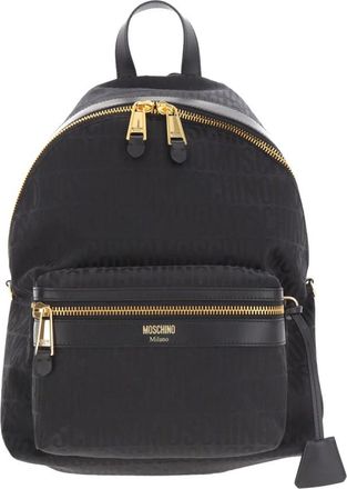 Moschino Logo Rugzak - Heren - Rugzakken - Zwart - ONE Size - Polyester - Tassen