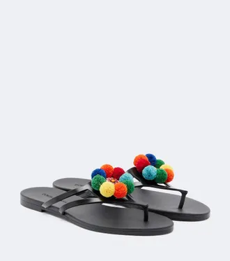 Dolce & Gabbana Embellished thong sandals