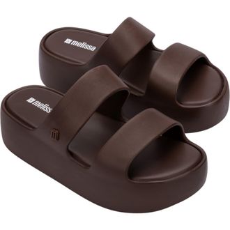 Melissa Free Line Platform Slide Sandal in Bronze at Nordstrom, Size 10