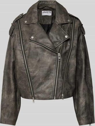 Jake*s Casual Jacke in Leder-Optik in Black, Gr&ouml;&szlig;e 40