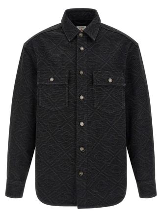 Casablanca Mens Laser Monogram Denim Overshirt