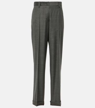 Miu Miu Low-rise wool straight pants