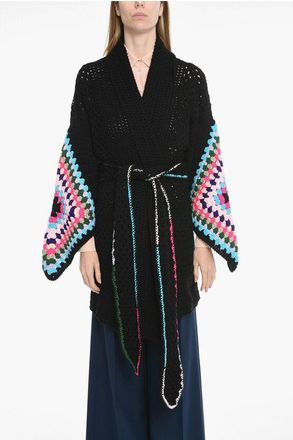 Matim&igrave; Crocket Maxi Cardigan with Belt size S