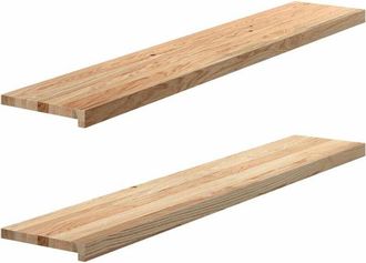 vidaXL Vidaxl - Window Sills 2 pcs Untreated 140x30x2 cm Solid Wood Oak