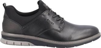 Rieker Mens Dustin Leather Slip On Shoes In Black/black/black