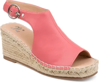 Journee Collection Women & apos;s Crew Medium and Wide Width Espadrille Wedge Sandals