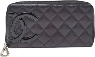 Chanel Pre-owned Wallets, female, Black, Size: ONE SIZE Pre-owned Leather Wallet