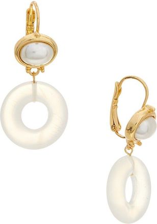 Kenneth Jay Lane 22K Plated Dangle Earrings