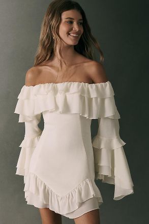 Mare Mare Ruffled Off-Shoulder Mini Dress