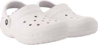 Crocs Womens Classic Lined Clog White Synthetic Shoes Flat-shoes