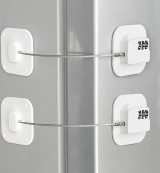 OEM Cerradura Para Frigor&iacute;fico, Cerradura Robusta Para Frigor&iacute;fico, Segura, F&aacute;cil De Instalar, No Necesita Llaves (blanca, 2 Unidades)