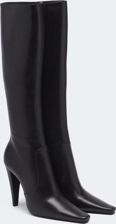 Saint Laurent 77 leather knee-high boots