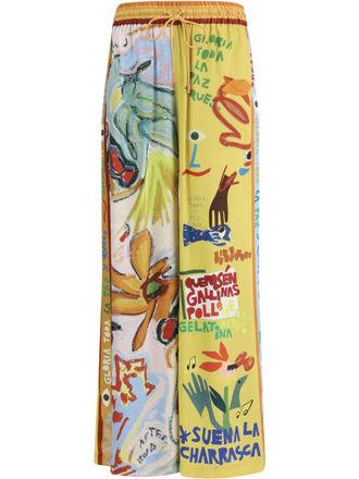 Alemais La Charrasca trousers - women - Silk - 8 - Yellow