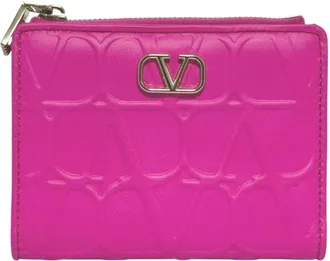 Valentino Pink Leather Coin Purse/Coin Case (Pre-Owned)