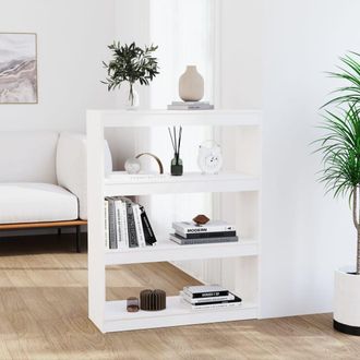 vidaXL Vidaxl - Estanter&iacute;a/divisor De Espacios Madera Pino Blanco 80x30x103,5cm