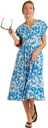 Brakeburn Ranieli Floral Print Midi Dress in Blue at Nordstrom, Size 10