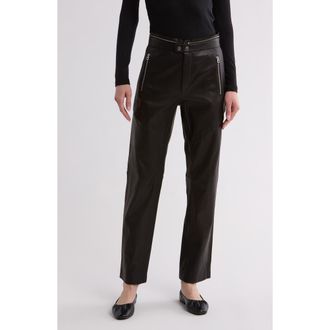 Rag & Bone Sedona Leather Moto Pants in Black at Nordstrom Rack, Size 0