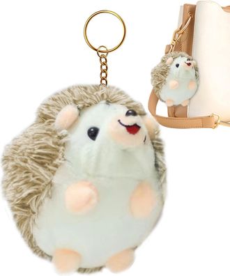 Generic Plush Hedgehog Keyring, Plush Keyring - Bag Charm Cuddly Toys Portable Design - Soft and Comfortable Backpack Accessories for New Year, Christmas, Eas