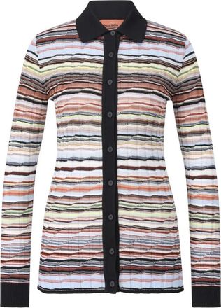 Missoni Geribbelde Vest met Strepen - Dames - Vesten - Veelkleurig - 2XS - Truien & Vesten