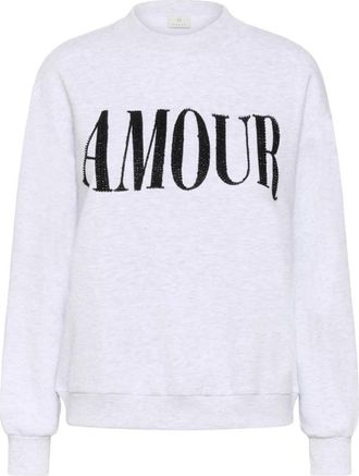 Kaffe Kamelody Sweatshirt - Dames - Sweatshirts & Hoodies - Grijs - Maat: M Katoen