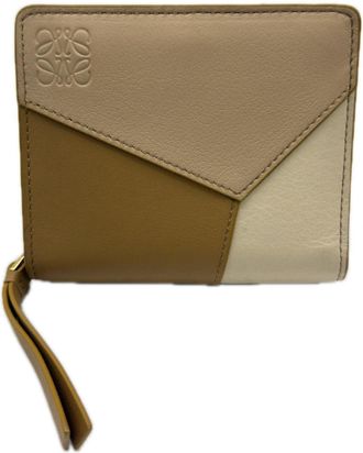 Loewe Beige Leather Wallet (Bi-Fold) (Pre-Owned)