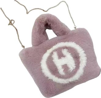 Generic Hand-held crossbody bag casual and versatile womens winter faux plush bag