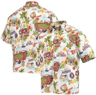 Reyn Spooner Mens Reyn Spooner White Houston Astros Scenic Button-Up Shirt at Nordstrom, Size Small