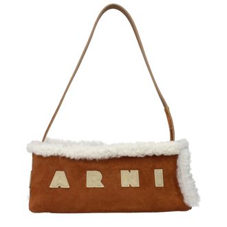 Marni Brown Leather Shoulder Womens Bag