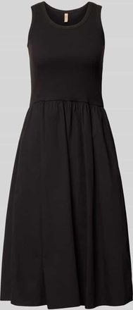 Soyaconcept Knielanges Kleid im 2-in-1-Look in Black, Gr&ouml;&szlig;e XXL