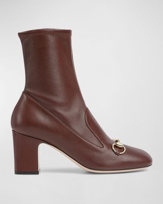 Gucci Lady Leather Bit Loafer Booties